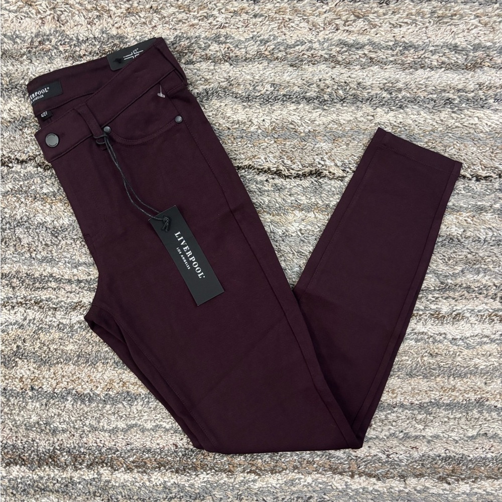 Liverpool Skinny Jeans In Aubergine Sz 4/27 NWT | Liverpool Mid Rise Skinny NEW- - Picture 13 of 13